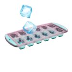 12-Grid Silicone Ice Cube Tray - Food-Grade Square Ice Maker, Easy Release Bottom - Closeup Embroidery by Nari Haat, ...