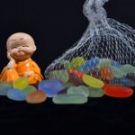 Glass Gem Stone, Flat Round Marbles Pebbles for Vase Fillers, Attractive pebbles for Aquarium Fish Tank. - Closeup Em...