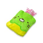 Green Kitty Hot Water Bag with Cover for Pain Relief & Warmth - Back View by Nari Haat, Indian ethnic wear, women clo...