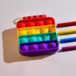 Square it Fidget Spiral Notebook Bubble Push Silicon Toy School Use - Sleeve Design by Nari Haat, Indian ethnic wear,...