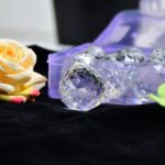 White Crystal Ball Hanging Crystal Ball for Home and Office or Car Decor. - Closeup Embroidery by Nari Haat, Indian e...