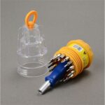 16-in-1 Screwdriver Set with 15 Magnetic Bits – Professional Driver Kit - Neckline Detail by Nari Haat, Indian ethn...