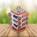 Ganesh 12-jar revolving plastic spice rack masala box