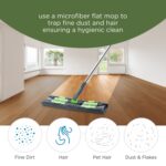 Multipurpose Wet and Dry Cleaning Microfiber Flat MOP Floor Cleaning Mop with , 360 Degree Rotating Head and Telescop...