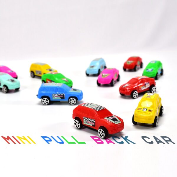 Super City Car Racer Pull-Push Vehicle Toy for Kids (Set of 12 Pcs / Multicolor) - Front View by Nari Haat, Indian et...