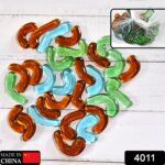 Glass Gem Stone, Flat Round Marbles Pebbles for Vase Fillers, Attractive pebbles for Aquarium Fish Tank. - With Dupat...