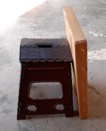 1pc 18inch Folding Stool Adults and Kids, Also For Kitchen Stepping With (Brown Box) - Full Detail by Nari Haat, Indi...