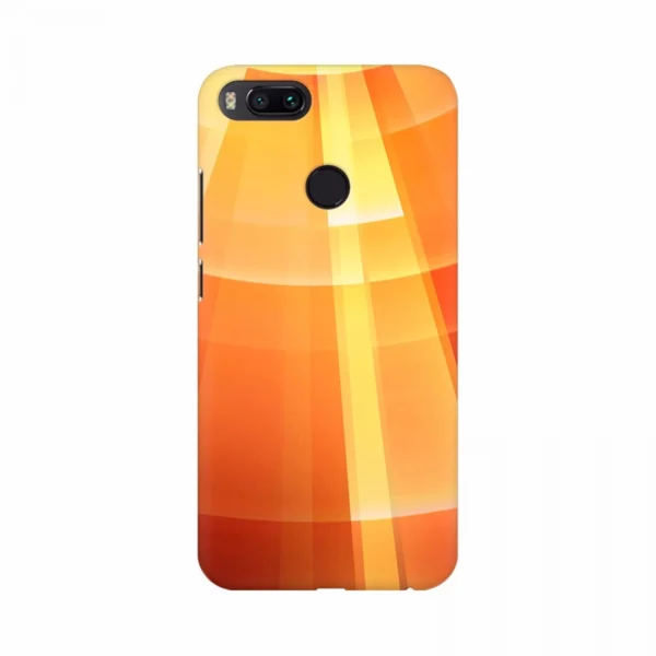 Mobile case cover with orange abstract background design