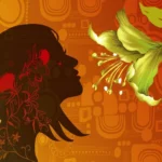 Girl Smell a Beautiful Flower Mobile Case Cover - Image 2