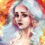 Magic Girl painting Mobile Case Cover - Image 2