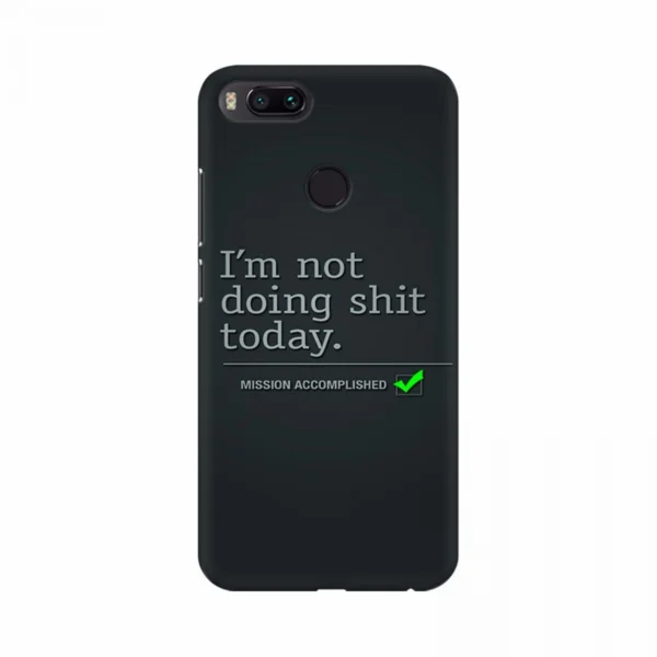 Mission Accomplished text mobile case cover