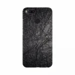 Black leather design mobile case