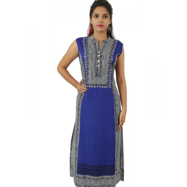 Women's Black Cotton Kurti