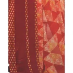 Generic Womens Georgette Digital Printed Saree (Red, 6.25 Mtr) - Image 3