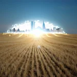 Wheat Land and city landscapes Mobile case cover - Image 2