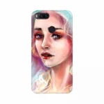 Mobile case cover with a magic girl painting design
