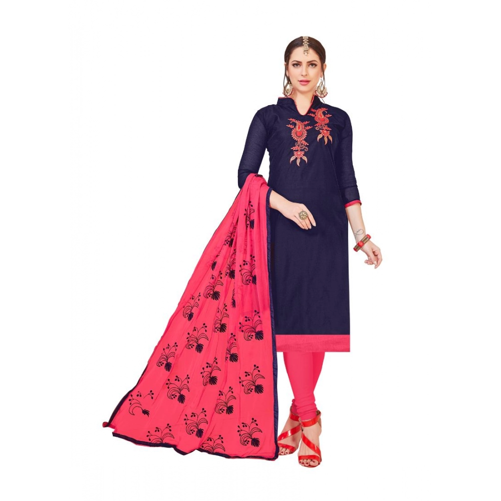 48752825208_8bb42b2530_o_d-1000x1000-1.webp Generic Women's Modal Silk Unstitched Salwar-Suit Material With Dupatta (Navy Blue, 2-2.5mtrs) - Image 1