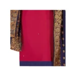 Generic Women's Slub Cotton Unstitched Salwar-Suit Material With Dupatta (Magenta, 2 Mtr) - Image 2
