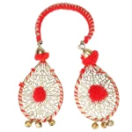 Elegant Red Alloy Thread Bracelet for Women - Front View by Nari Haat, Indian ethnic wear, women clothing, designer suit