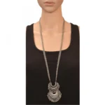Afghani Tribal Antique Oxidised Silver Princess Necklace - Image 2