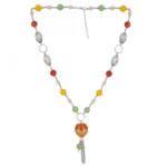 Stone Beads Fashion Silver Necklace