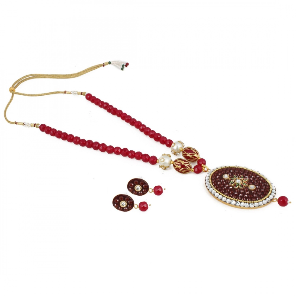 49748221118_d219d074dc_o_d-1000x1000-1.webp Stylish Maroon Golde Plated Traditional Kundan Necklace Set with Earrings - Image 1