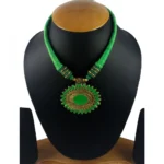 Green Color Designer Tibetan Style Fashion Necklace - Image 3