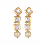 Fashion Jewelry Kundan Pearl Stylish Fancy Wedding Party Wear Jewellery Set - Image 4