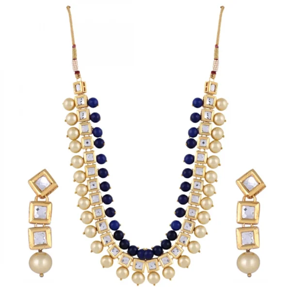 Fashion Jewelry Kundan Pearl Stylish Fancy Wedding Party Wear Jewellery Set