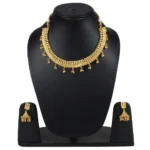 Elegant Bollywood Inspired Traditional Copper Gold Plated Necklace - Image 3