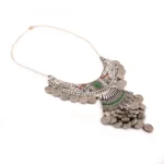 Afghani Tribal Antique Boho Oxidised Silver Necklace