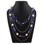 Blue Beads Fashion Necklace - Image 3