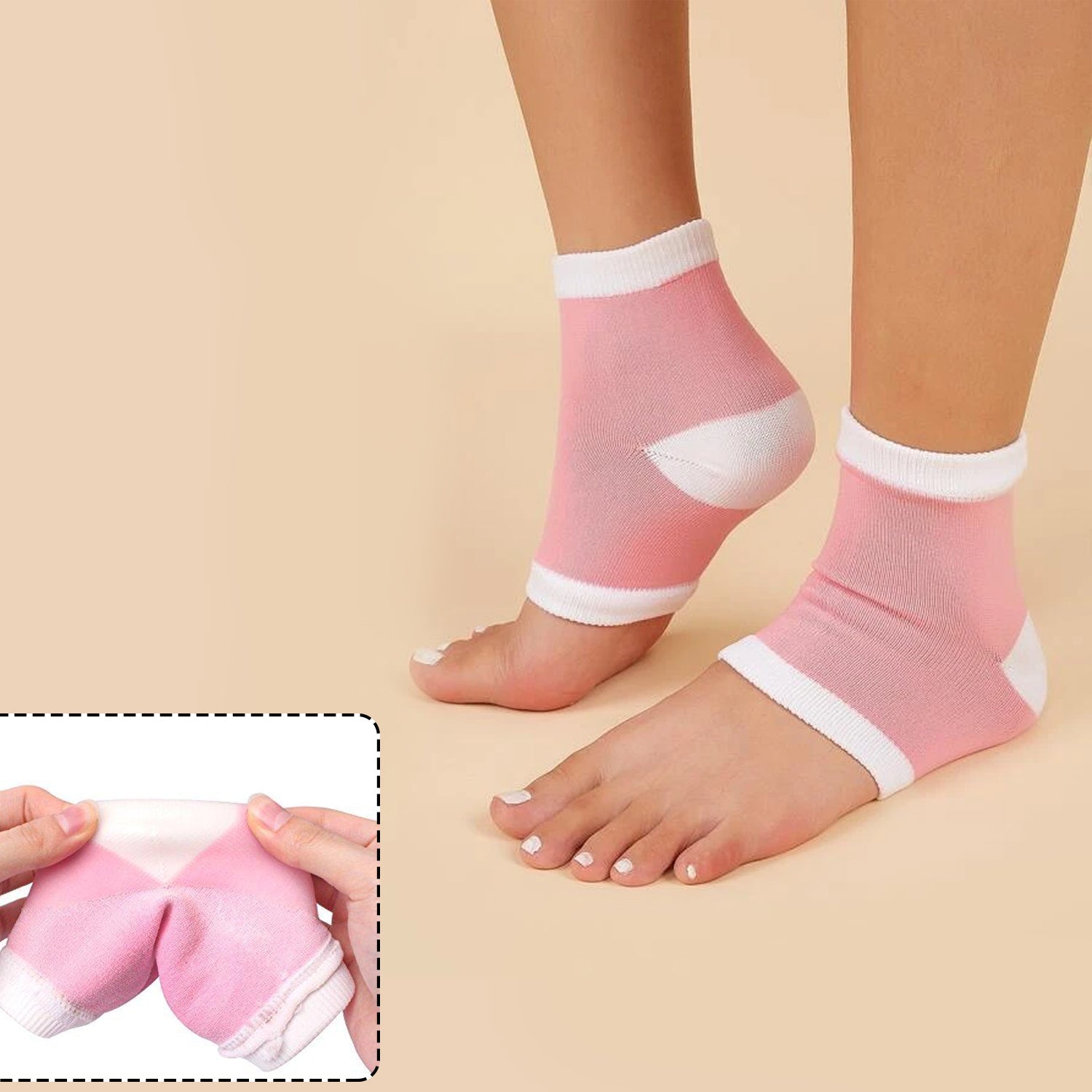 4_376da6df-38e1-4db9-a170-ebc927a37aff.jpg Open Toe Socks for Dry Hard Cracked Skin Moisturizing While You Sleep. - Image 1