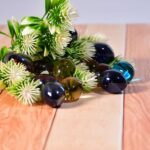 Glass Gem Stone, Flat Round Marbles Pebbles for Vase Fillers, Attractive pebbles for Aquarium Fish Tank. - Closeup Em...