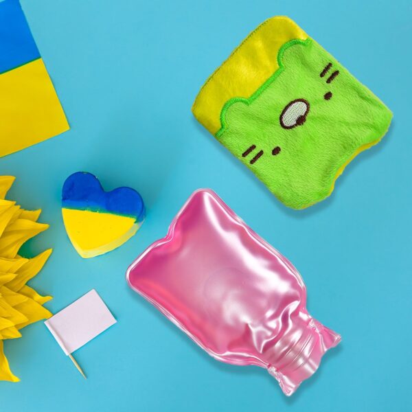 Green Kitty Hot Water Bag with Cover