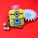 Minions Small Hot Water Bag – Pain Relief for Neck, Shoulder, Hands & Feet (1 Pc) - Sleeve Design by Nari Haat, Ind...