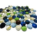 Glass Gem Stone, Flat Round Marbles Pebbles for Vase Fillers, Attractive pebbles for Aquarium Fish Tank. - Image 5