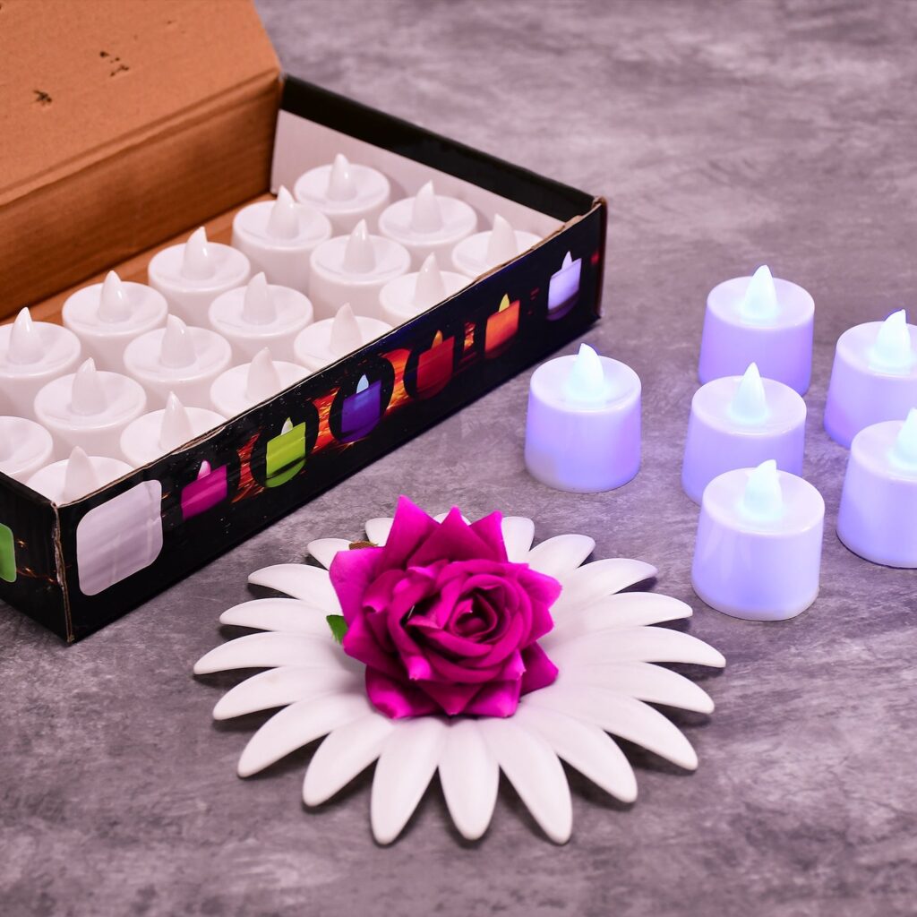 Pink Flameless LED Tealights for Festive Decor
