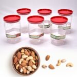 Set of 6 airtight kitchen storage containers for food