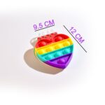 Heart Pattern Fidget Spiral Notebook Bubble Push Silicon Toy School Stationery - Image 5