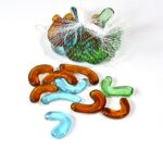 Glass Gem Stone, Flat Round Marbles Pebbles for Vase Fillers, Attractive pebbles for Aquarium Fish Tank. - Neckline D...