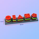 Geometric Brick - 5 Angle Matching Column Blocks for Kids – Preschool Learning Toy - Sleeve Design by Nari Haat, In...