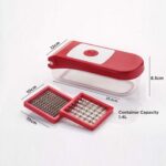 Ganesh Plastic Chopper Vegetable and Fruit Cutter, Red - Full Detail by Nari Haat, Indian ethnic wear, women clothing...