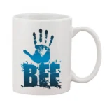 White Printed Ceramic Coffee Mug