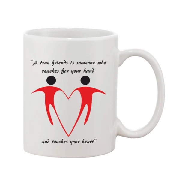 White Printed Ceramic Coffee Mug