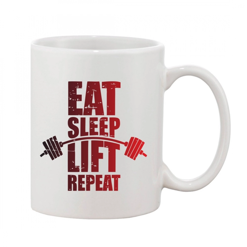 White 11oz Printed Ceramic Coffee Mug