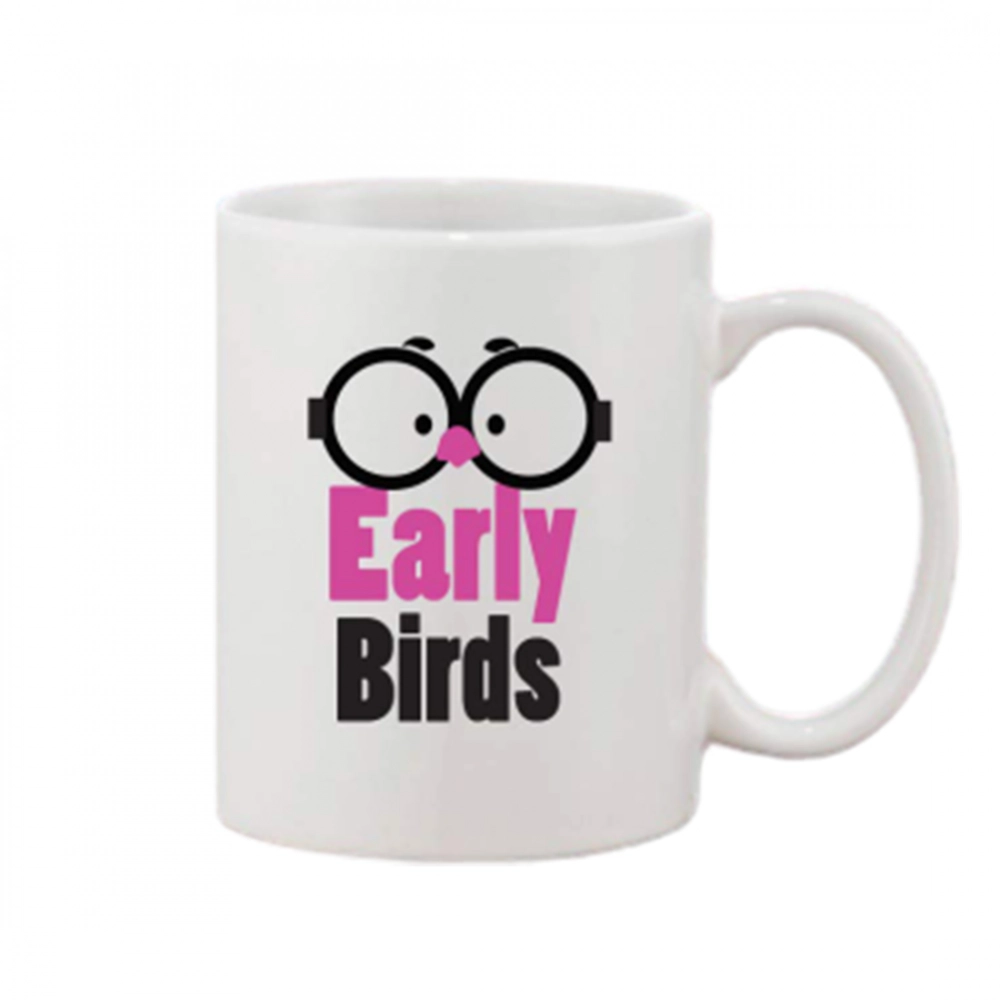 White 11oz Printed Ceramic Coffee Mug