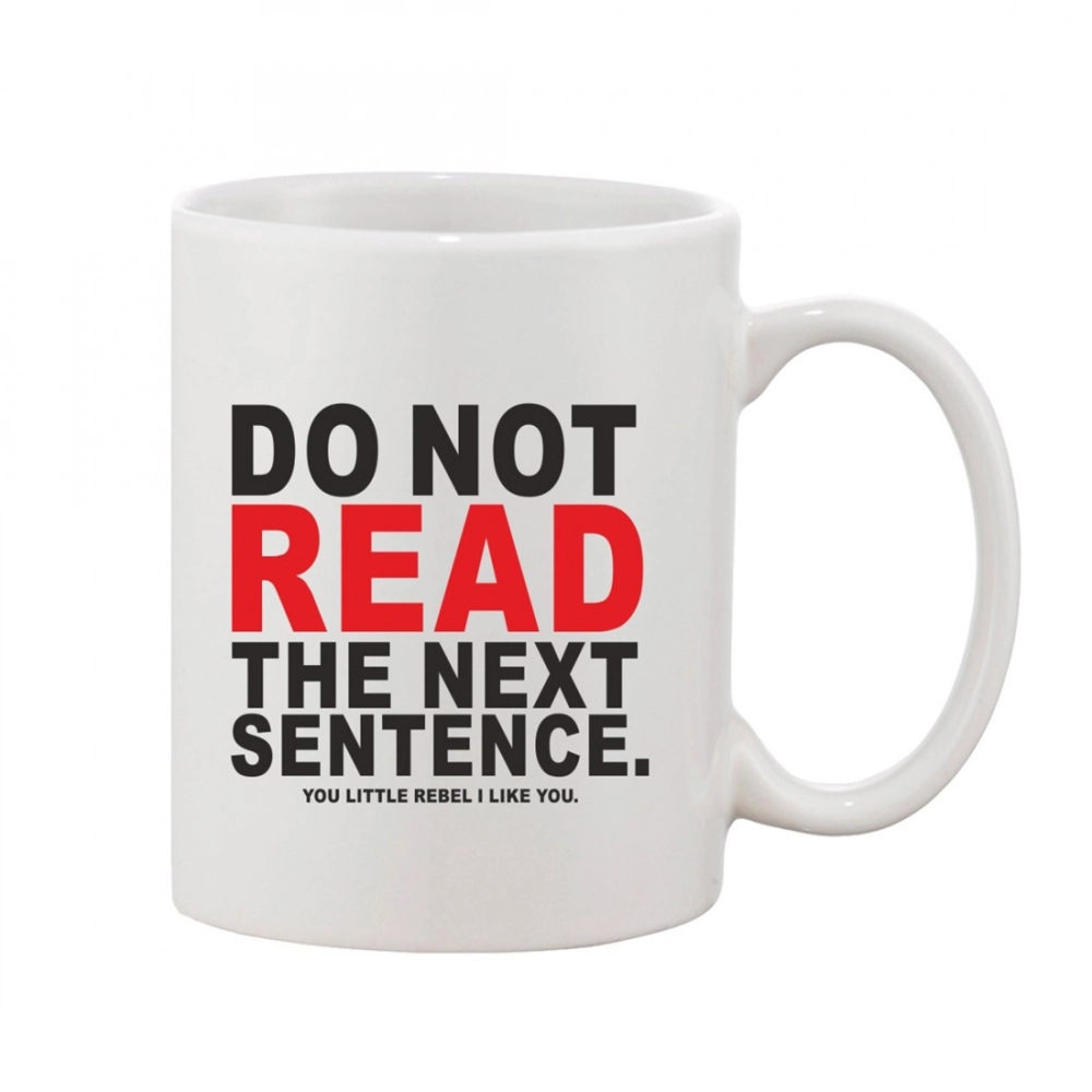 White 11oz Printed Ceramic Coffee Mug