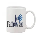 NariHaat 11oz white ceramic coffee mug with vibrant print