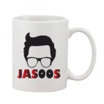 Stylish 11oz white ceramic coffee mug with vibrant print